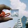 Clear Acrylic Mosaic Pixel Keychain