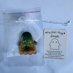 Pocket Hug Ghost Acrylic Charm Set with Card