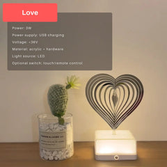 Three-dimensional Rotating Atmosphere Lamp