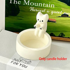 Kitten Hand Warming Candle Holder