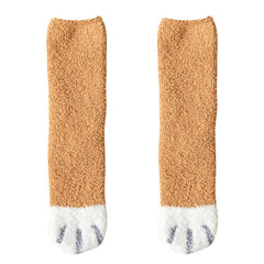 Fuzzy Cat Paw Socks