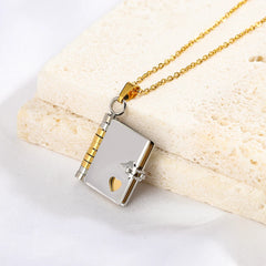 Book Pendant Necklace