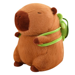 Capybara With Turtle Backpack Plush
