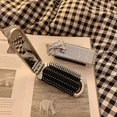 Folding Hair Comb Hair Styling With Mirror